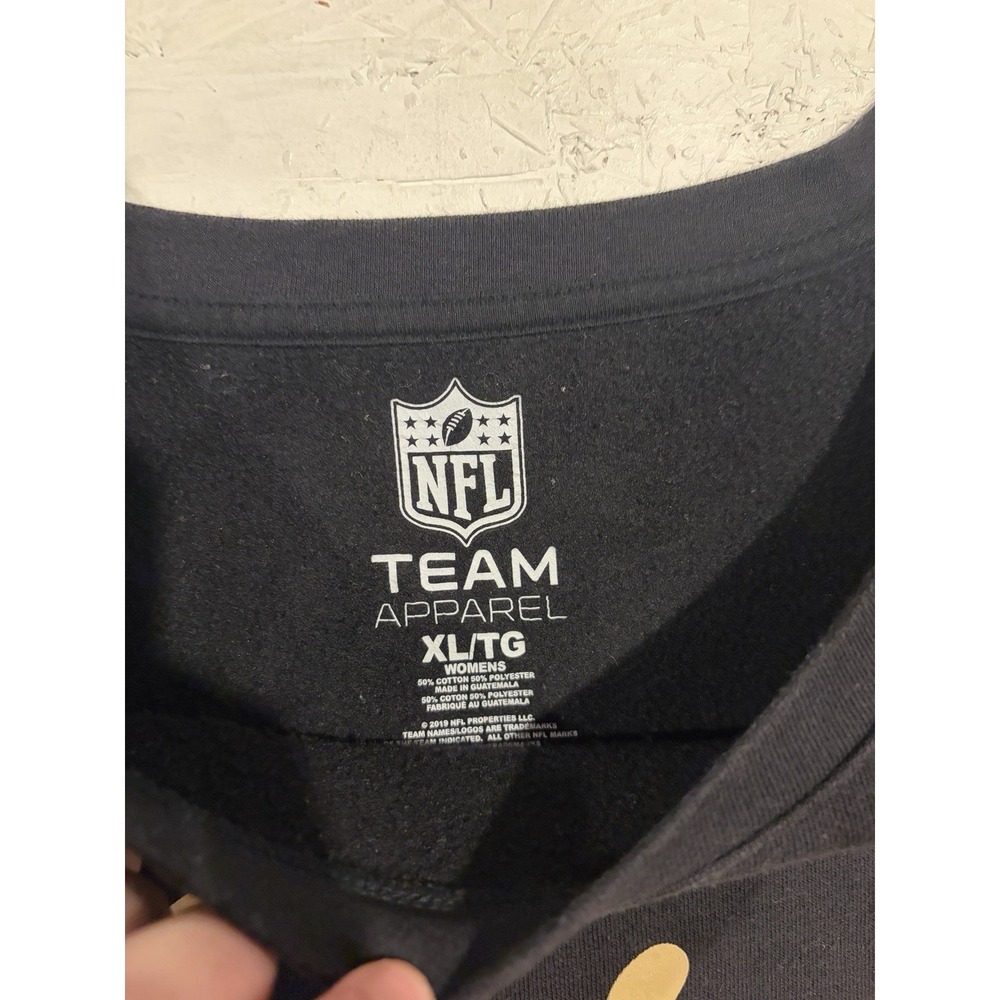 NFL Team New Orleans Saints‎ Crewneck Sweatshirt Womens XL Football Black - Picture 6 of 9